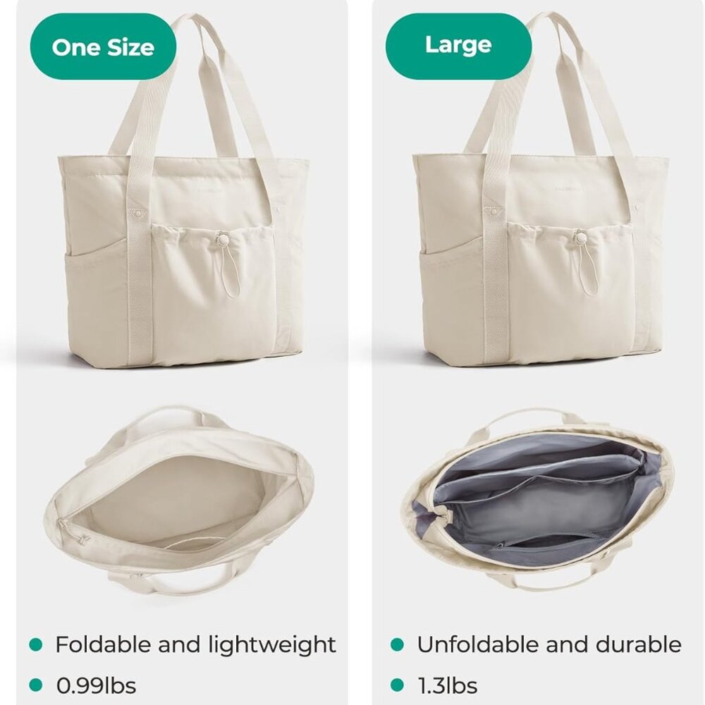 Foldable Tote Bag Polyester Lightweight Travel Wo… - image 2